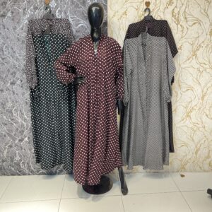 Dot Print Abaya Designs in Pakistan